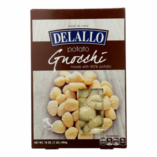 Delallo - Potato Gnocchi - Case of 12 - 1 lb. Perspective: front