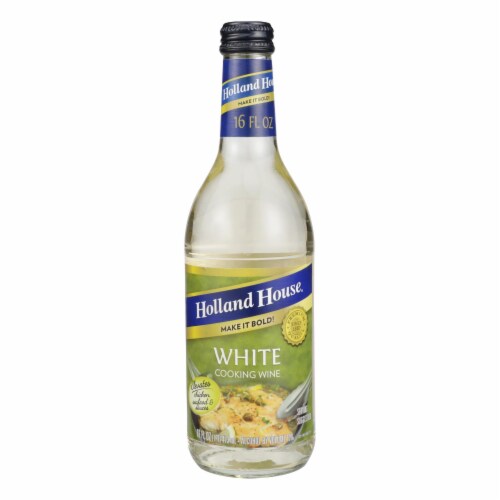 Holland House White Cooking Wine - White - Case of 12 - 16 Fl oz. Perspective: front