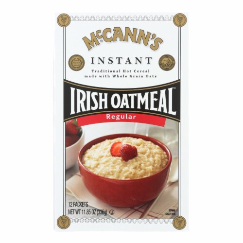 McCann's Irish Oatmeal Instant Oatmeal Regular - Case of 12 - 11.85 oz. Perspective: front