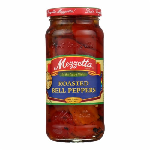 Mezzetta Roasted Bell Peppers - Case of 6 - 16 oz. Perspective: front