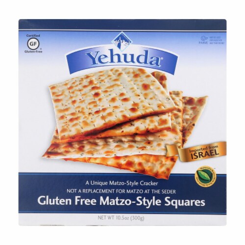 Yehuda Matzo Gluten Free Crackers - Case of 12 - 10.5 oz. Perspective: front