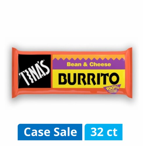 Tina's® Bean & Cheese Burrito Case Lot Sale Perspective: front