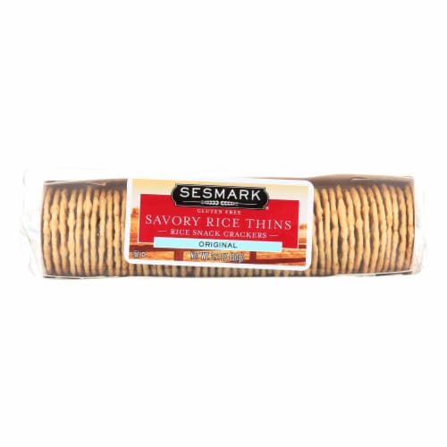 Sesmark Foods Savory Rice Thins - Original - Case of 12 - 3.2 oz. Perspective: front