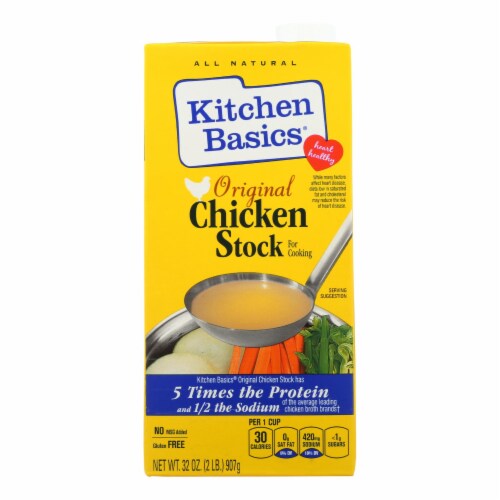 Kitchen Basics Chicken Stock - Case of 12 - 32 Fl oz. Perspective: front