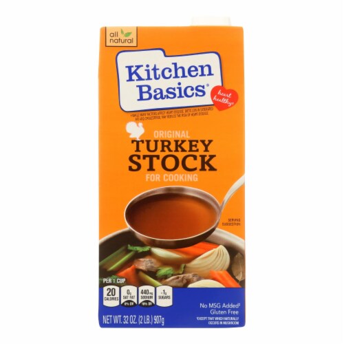 Kitchen Basics Turkey Stock - Case of 12 - 32 Fl oz. Perspective: front