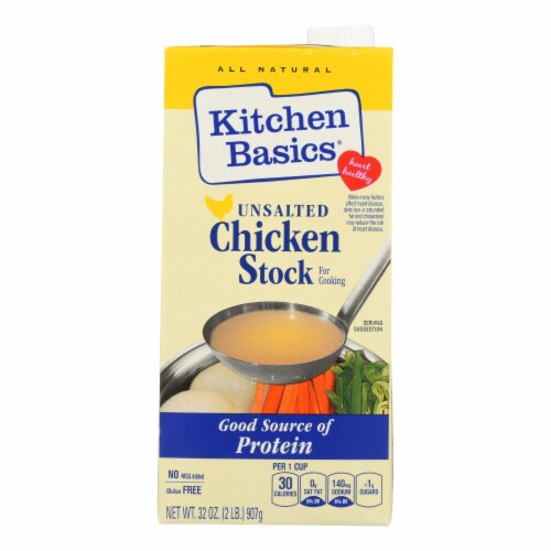 Kitchen Basics Chicken Stock - Case of 12 - 32 Fl oz. Perspective: front