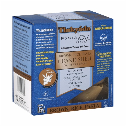 Tinkyada Brown Rice Pasta - Grand Shell - Case of 12 - 8 oz Perspective: front