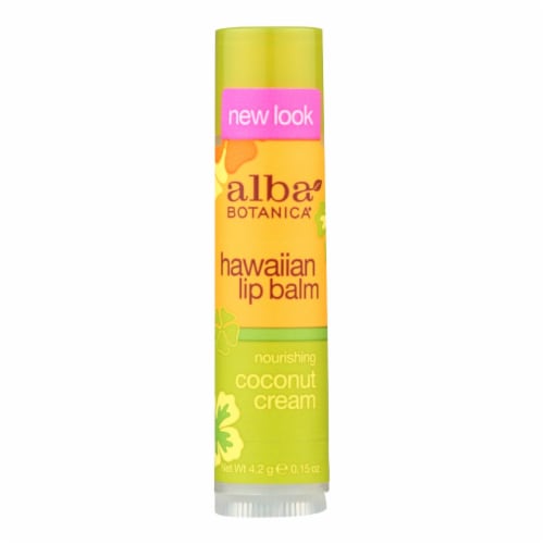 Alba Botanica - Lip Balm - Coconut Cream - Case of 24 - .15 oz Perspective: front