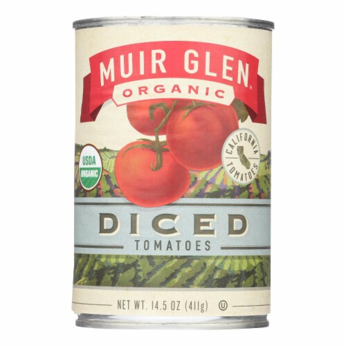 Muir Glen Organic Tomatoes Diced - Tomatoes - Case of 12 - 14.5 oz. Perspective: front