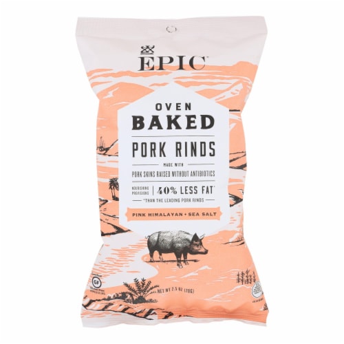 Epic Oven Baked Pork Rinds  - Case of 12 - 2.5 OZ Perspective: front