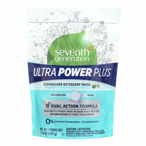 Seventh Generation Dishwasher - Packs - Case of 12 - 18 count Perspective: front