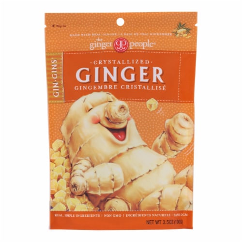 Ginger People - Crystallized Ginger - Case of 12 - 3.5 oz. Perspective: front
