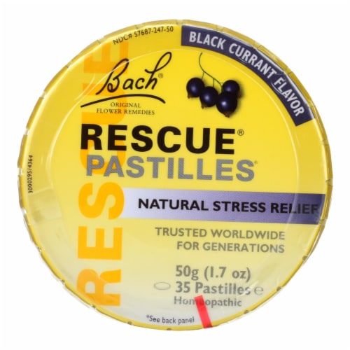 Bach Flower Remedies Rescue Pastilles Black Currant - 1.7 oz - Case of 12 Perspective: front