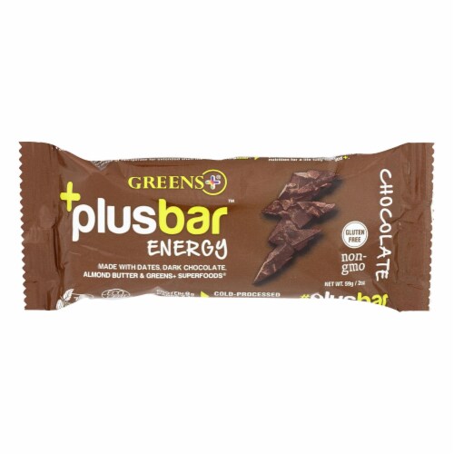 Greens Plus Energy Bar 2 OZ - Pack of 12 Perspective: front