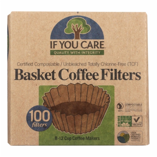 If You Care Coffee Filters - Basket - Case of 12 - 100 Count Perspective: front