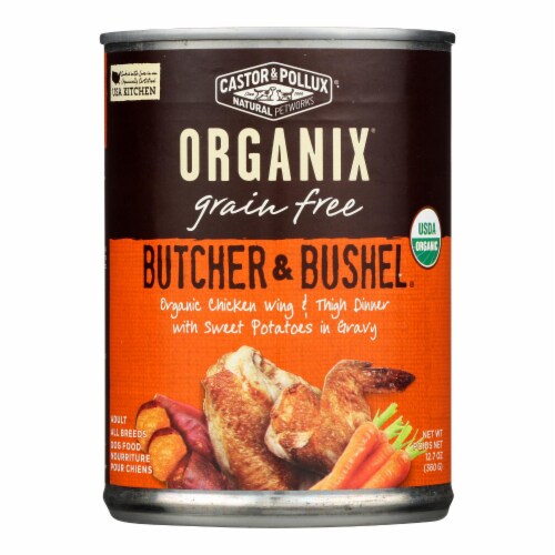 Castor and Pollux Organix Butcher and Bushel Organic Chicken Wing and Thigh Dinner Canned Dog Food