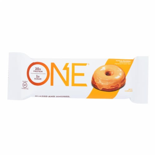 One Brands Protein Bar Maple Glazed Doughnut  60 GRM - Pack of 12 Perspective: front