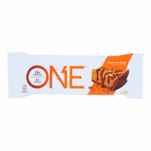One Peanut Butter Pie Flavored Protein Bar  60 GRM - Pack of 12 Perspective: front