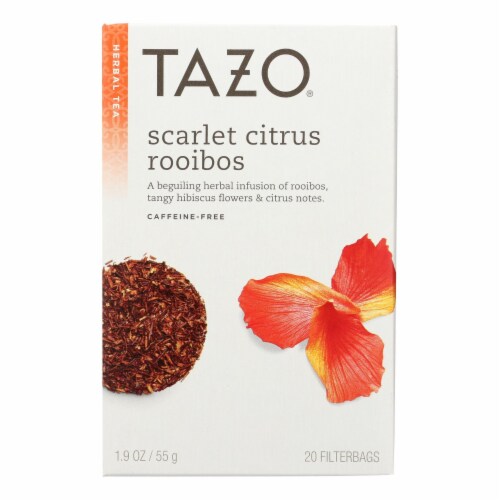 Tazo Tea Tea - Scarlet Citrus Rooibos - Case of 6 - 20 BAG Perspective: front
