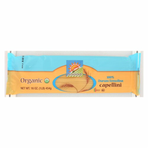 Bionaturae Capellini - Durum Semolina - Case of 12 - 16 oz. Perspective: front