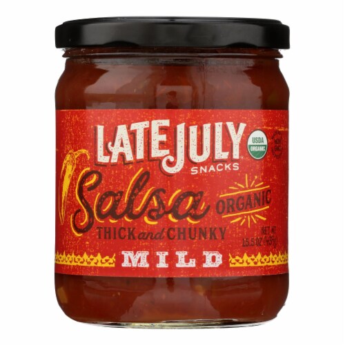 Late July Snacks Salsa - Mild - Case of 12 - 15.5 oz. Perspective: front