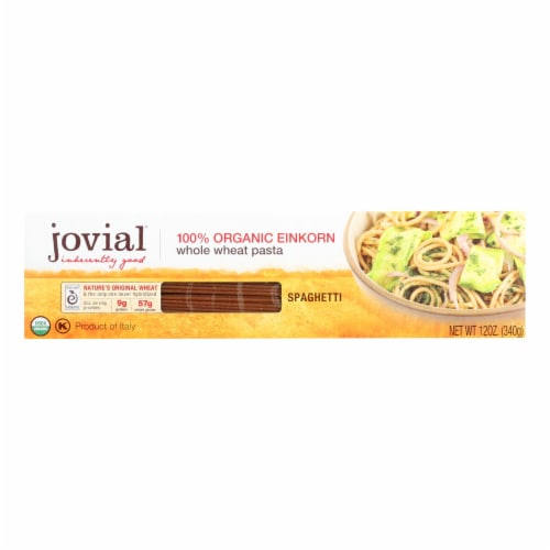Jovial - Pasta - Organic - Whole Grain Einkorn - Spaghetti - 12 oz - case of 12 Perspective: front