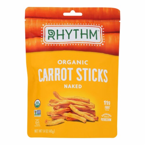 Rhythm Superfoods Llc Organic Carrot Sticks - Case of 12 - 1.4 OZ Perspective: front