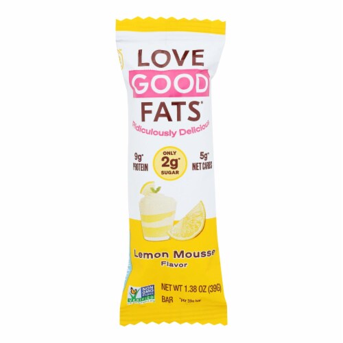 Love Good Fats - Bar Lemon Mousse 1.38 OZ - Pack of 12 Perspective: front
