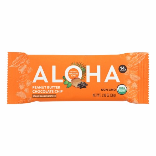 Aloha (Bars)  Peanut Butter Chocolate Chip 1.9 Oz - Pack of 12 Perspective: front