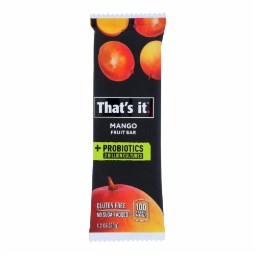 That's It - Probiotic Fruit Bar Mango 1.2 OZ - Pack of 12 Perspective: front