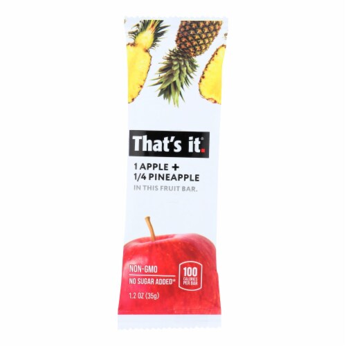 That's It Fruit Bar - Apple and Pinapple 1.2 oz - Pack of 12 Perspective: front