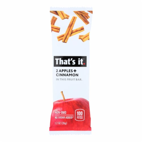 That's It Fruit Bar Zesty - Apple Cinnamon 1.2 oz. - Pack of 12 Perspective: front