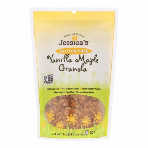 Jessica's Natural Foods Gluten Free Vanilla Maple Granola  - Case of 12 - 11 OZ Perspective: front