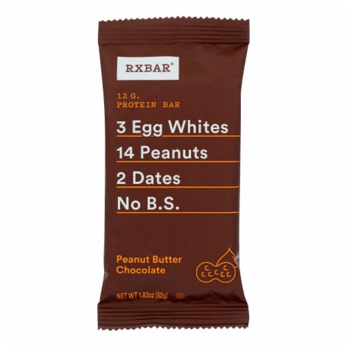 RxBar - Protein Bar - Chocolate Peanut Butter 1.83 oz. - Pack of 12 Perspective: front