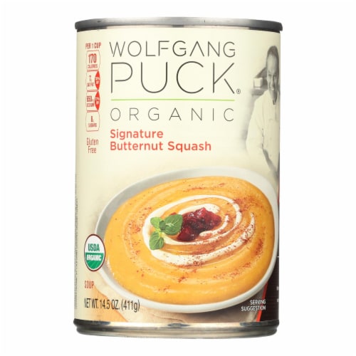 Wolfgang Puck Organic Soup - Signature Butternut Squash - Case of 12 - 14.5 oz. Perspective: front