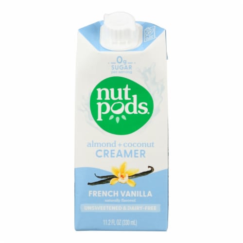 Nutpods - Non-Dairy Creamer French Vanilla Unsweetened - Case of 12 - 11.2 fl oz. Perspective: front
