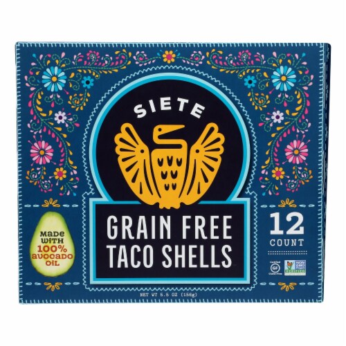 Siete - Taco Shells Grain Free - Case of 12 - 5.5 OZ Perspective: front
