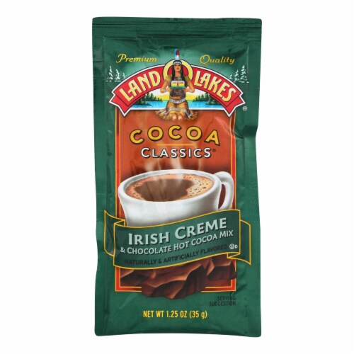 Land O' Lakes Cocoa Classic Mix - Irish Creme and Chocolate - 1.25 oz - Case of 12 Perspective: front
