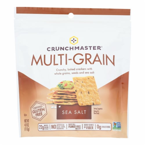 Crunchmaster - Multigrn Cracker Sea Salt - Case of 12 - 4 OZ Perspective: front