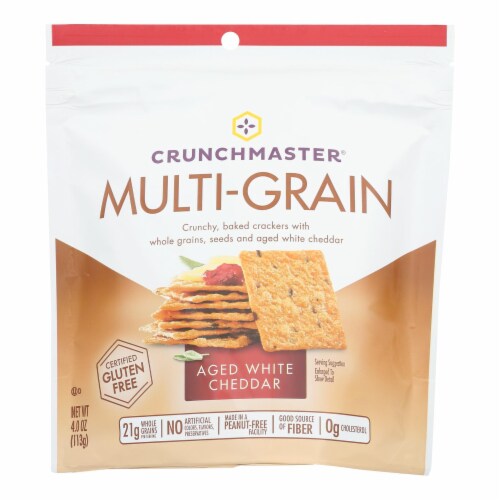 Crunchmaster - Multigrn Cracker White Chddr - Case of 12 - 4 OZ Perspective: front