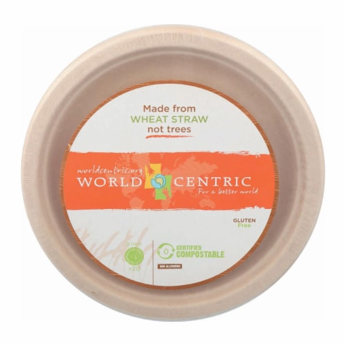 World Centric Fiber Plate - Case of 12 - 20 Count Perspective: front