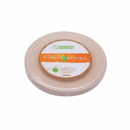 World Centric Ripple Edge Plate - Case of 12 - 20 Count Perspective: front