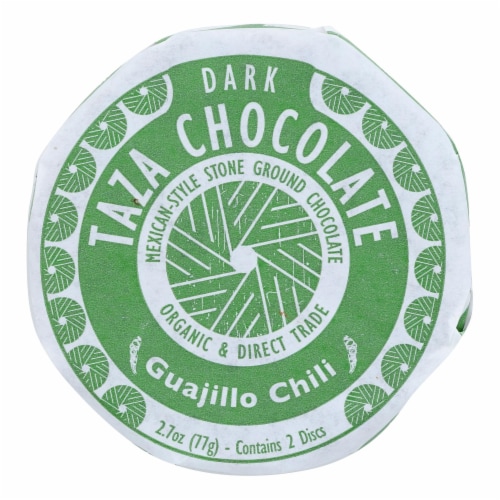 Taza Chocolate Organic Mexicano Discs - 50 Percent Dark - Guajillo Chili - 2.7 oz - 12Case Perspective: front
