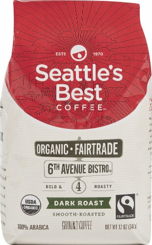 Seattle's Best Coffee  Organic Ground Coffee Dark Roast   6th Avenue Bistro Perspective: front