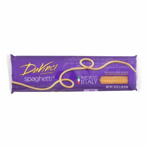 DaVinci - Spaghetti Pasta - Case of 20 - 16 oz. Perspective: front