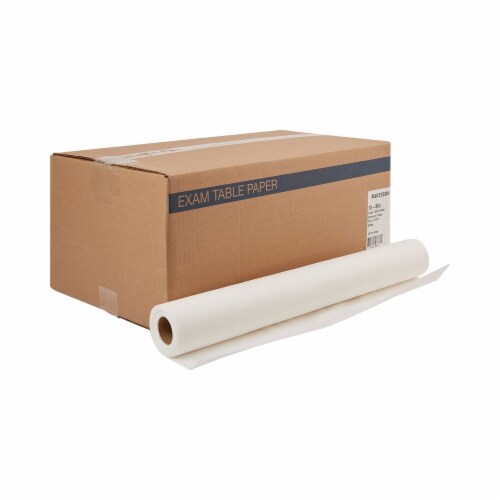 Exam Table Paper - 18''x125 Disposable Standard White Textured