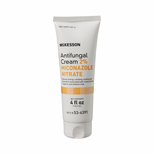 McKesson 2% Miconazole Nitrate Cream Antifungal 4 oz. Tube 12 Ct Perspective: front
