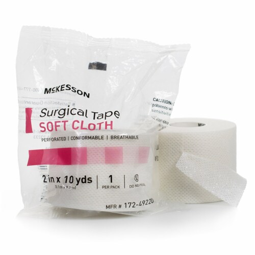 McKesson Medical Tape 2 x 10 Yd 172-49220, 12 Packs, 1 Rolls/Pack Perspective: front