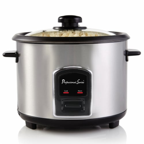 Aroma Pot-Style Rice Cooker and Food Steamer - Black/Silver, 1 ct