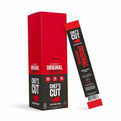 Chef's Cut Original Smokehouse Beef & Pork Snack Sticks Perspective: front
